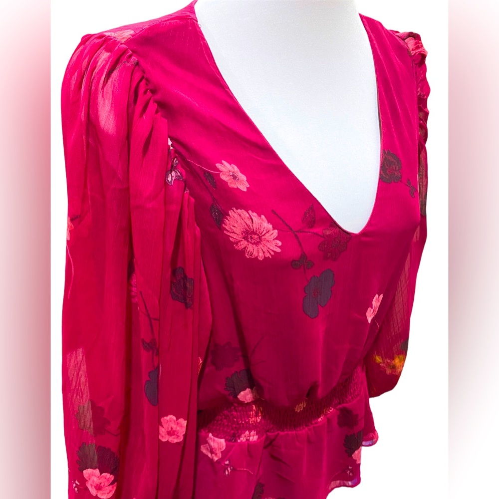 1 Slate Women’s V Neck blouse with bell sleeves